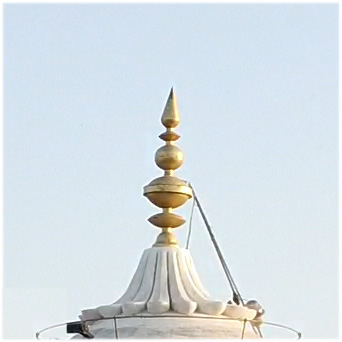 Kalash finial atop the Clock Tower